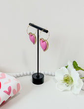 Load image into Gallery viewer, The Puffy Heart Hoop- Lavender Pink
