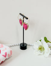 Load image into Gallery viewer, The Puffy Heart Hoop- Magenta
